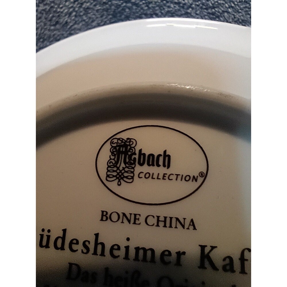 Vintage German Porcelain Saucers (3),Heinrich For Rudesheimer Kaffee, 6.5” - Picture 12 of 13